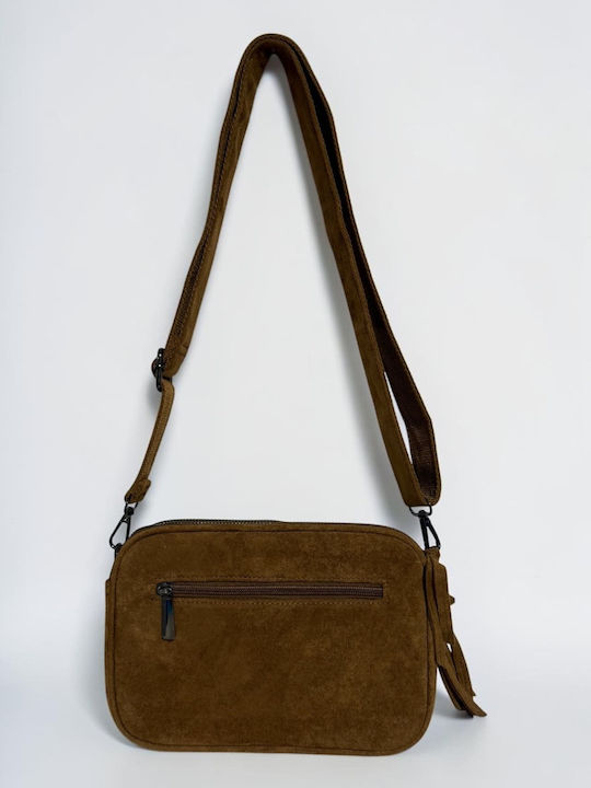 Women's Crossbody Bag Suede Brown