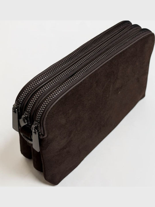 Armonia Women's Crossbody Bag Suede Chocolate