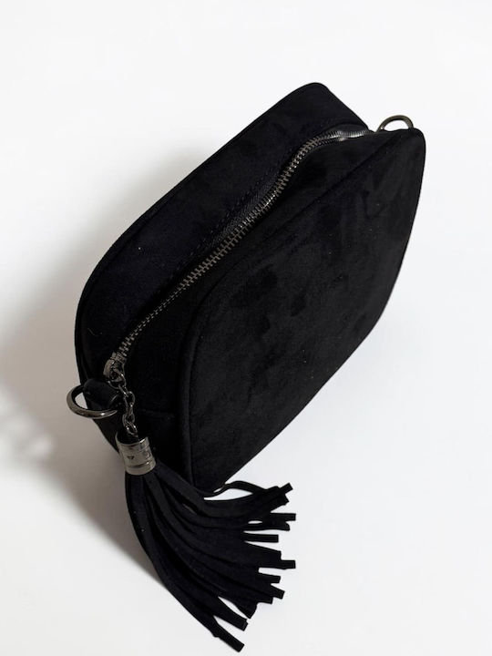 Aurora Women's Crossbody Bag Suede Black