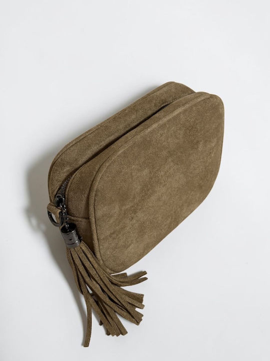 Aurora Women's Crossbody Bag Suede Beige