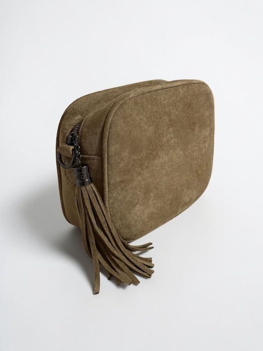Aurora Women's Crossbody Bag Suede Beige