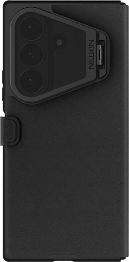 Nillkin Qin Book Prop Magnetische Hülle aus Silikon und Leder für Samsung Galaxy Z Fold 8 Ultra, Schwarz, 57983132633