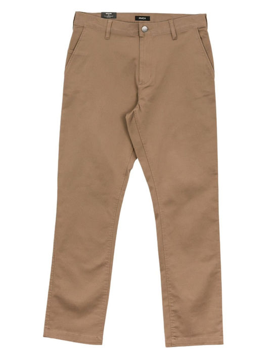Ανδρικό Παντελόνι Chino Ελαστικό Regular Fit Μπεζ