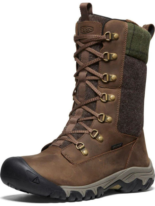 Greta Damen-Leder-Schneestiefel Braun