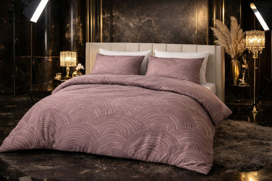 Sleeptime Подредба Плик За Завивка 100% Памук 200x220см Двойна с 2 Калъфки За Възглавници Лилави