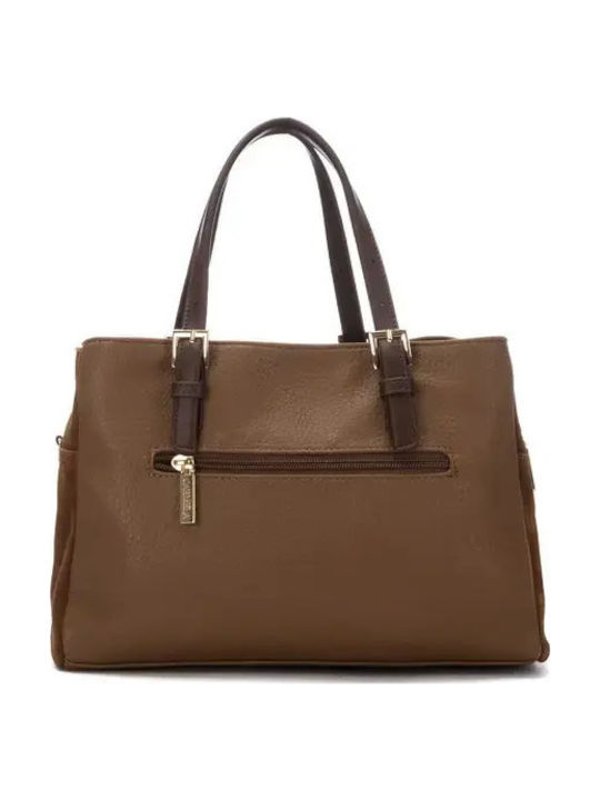 Damenhandtasche Suede Camel