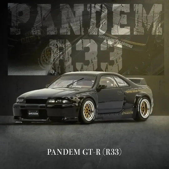 Μοντέλο Αυτοκινήτου Nissan Pandem Gt-r Bcnr33 Μαύρο 1:64 Inno64