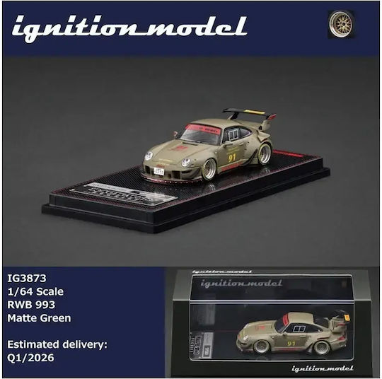 Macheta Rwb 993 Matte Green Car Model 1:64 Ignition