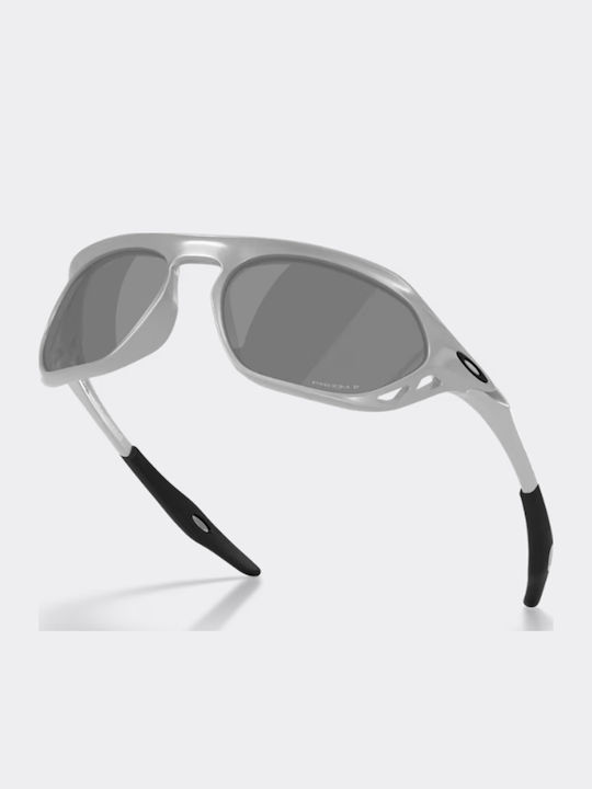 Cage Unisex Sunglasses with Silver Frame and Grey Lens