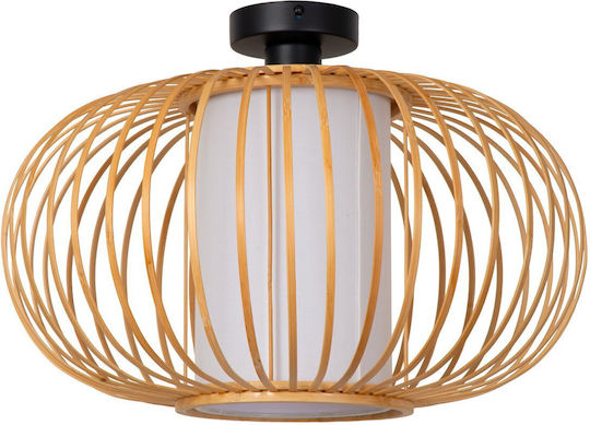 Lucide 05157-45-72 Thuline Ceiling Light Wood Imitation Matte Black Mat