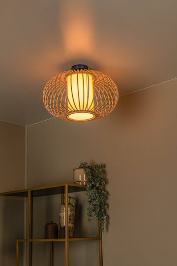 Lucide 05157-45-72 Thuline Ceiling Light Wood Imitation Matte Black Mat