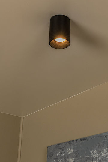 Φωτιστικό Οροφής Lucide 09945-01-30 Gerti Μαύρο Ματ Black Mat Χρυσό Gold Coloured