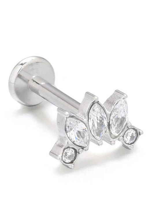 Asimi Body Piercing Обица Барче от Стомана Сребриста