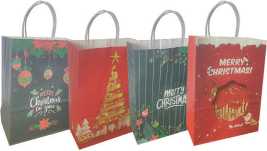 AGC Christmas Gift Bag Red 12x33x26cm 12pcs