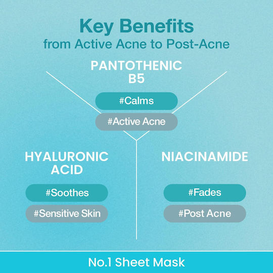 Numbuzin No.1 Pantothenic B5 Hyaluronic Active Clear Μάσκα Προσώπου 26ml
