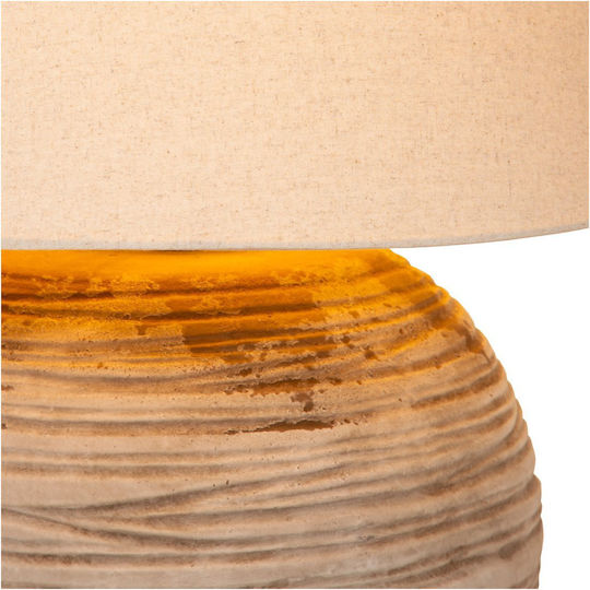 Lucide Lightning Table Lamp with Brown Shade and Base