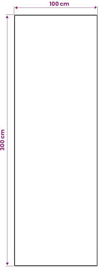 vidaXL Oriz Rug Rectangular Grey and Black 100x300cm