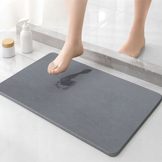 Relaxdays Αντιολισθητικό Πατάκι Μπάνιου 10051770_932 Gray 50x70εκ.