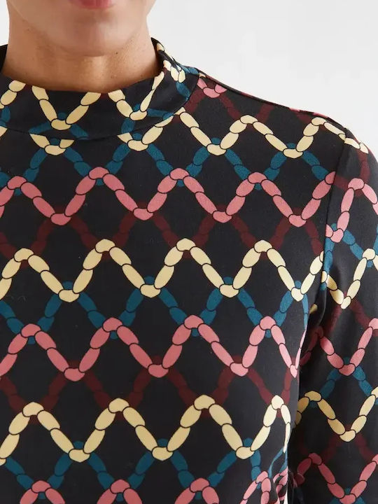 Langärmelige Damenbluse Multicolour