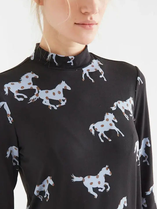Women's Long Sleeve Blouse Black