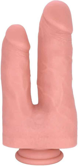 Guilty Toys Διπλό Dildo με Βεντούζα Flesh
