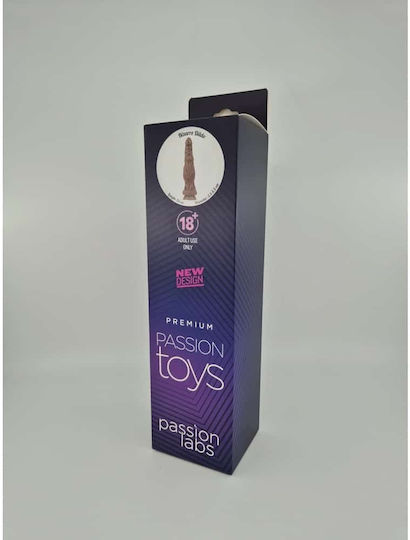 Passion Labs Ρεαλιστικό Dildo με Βεντούζα Καφέ