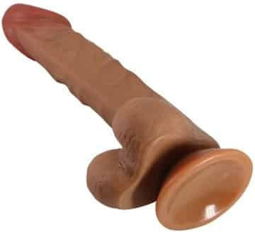 Realistic Dildo with Suction Cup Brown Dildo