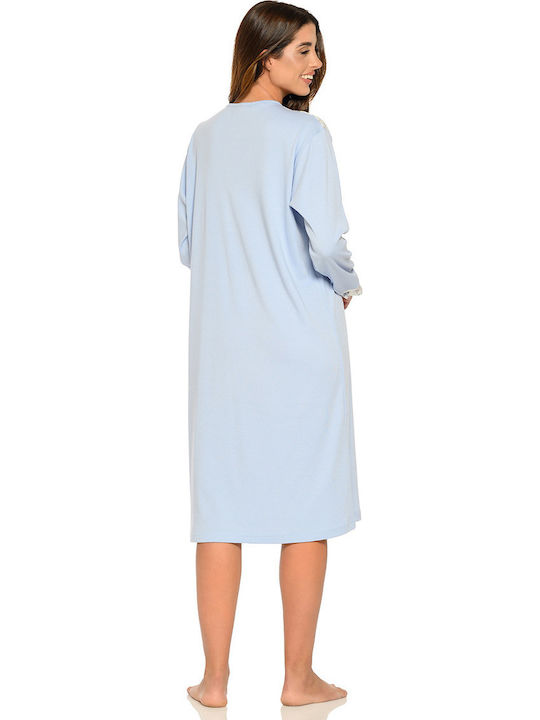 Clio Lingerie Winter Women's Light Blue Nightgown