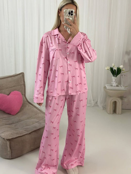 Chicret Set de Pijama de Iarnă pentru Femei Roz