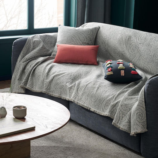 Gofis Home Rune Ριχτάρι Πολυθρόνας Chenille 180x180εκ. Opal Green
