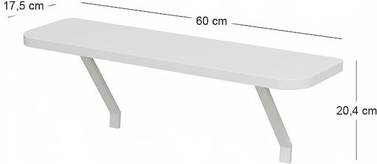 Ράφι Barca Λευκό 60x17.5x20.4εκ.