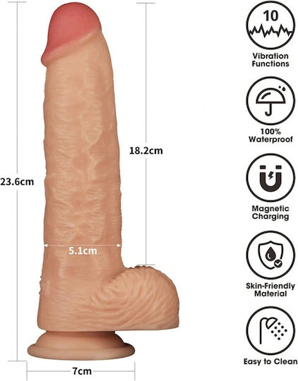 Strap-on Ρεαλιστικό Δονητή 23,6 Cm Xs S M Lovetoy