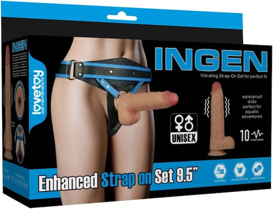 Strap-on Ρεαλιστικό Δονητή 23,6 Cm Xs S M Lovetoy