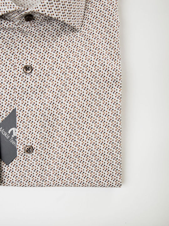 Long Sleeve Polka Dot Shirt White