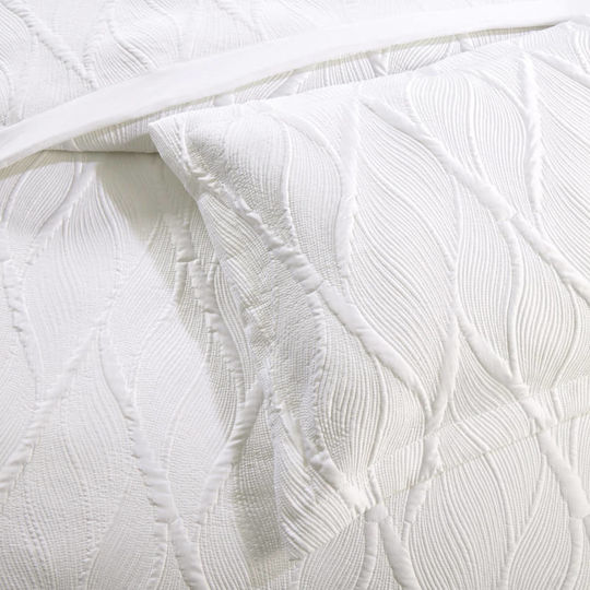 Liolios Home Set Cuvertură Matlasată King Size Lily White 250x240 cm 4 buc
