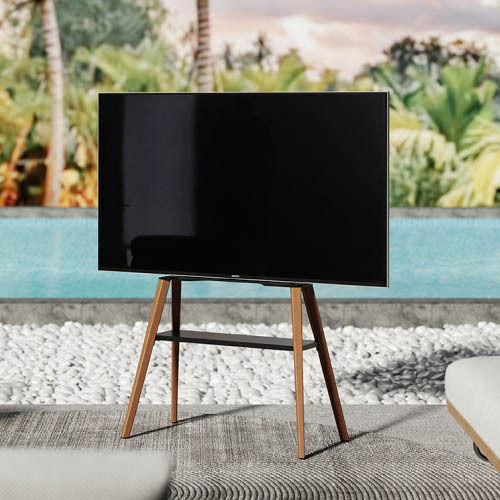 Brateck Tv Floorstand 40x40 1.25m 40kg Black Walnut Fs36-44f-02