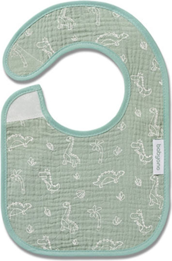 Babyono Wasserdichtes Stofflätzchen mit Klettverschluss Hellblau
