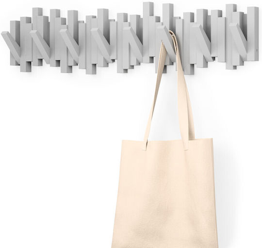 Umbra 8-Hook ABS Wall Hanger Grey 72x18x3cm