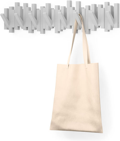 Umbra 8-Hook ABS Wall Hanger Grey 72x18x3cm