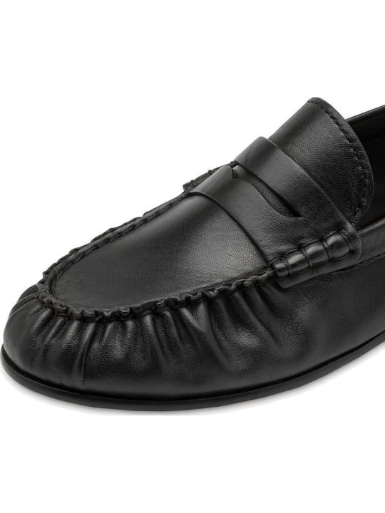 Leather Women's Loafers in Black
