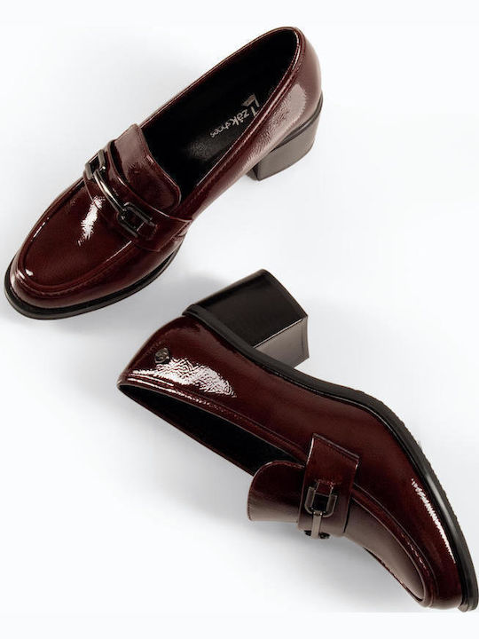 Λουστρίνι Γυναικεία Loafers σε Μπορντό Χρώμα SD57098