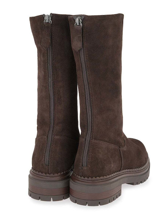 Wildleder Damenstiefel Braun