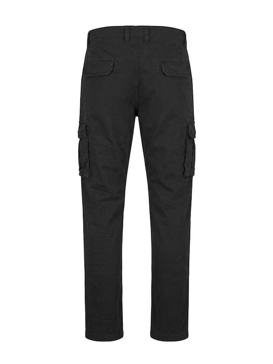 Ανδρικό Παντελόνι Cargo Regular Fit Μαύρο