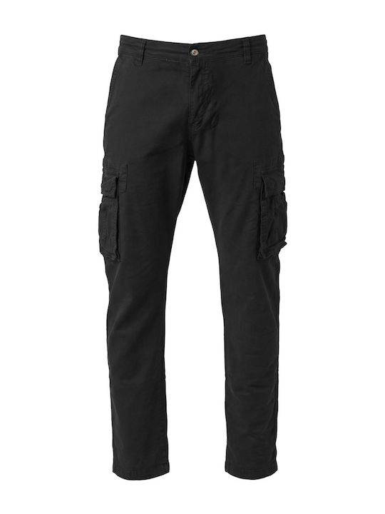 Ανδρικό Παντελόνι Cargo Regular Fit Μαύρο