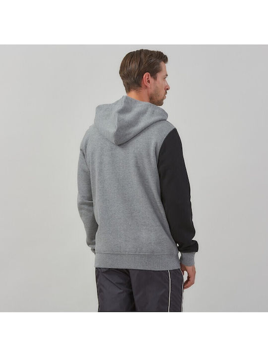 Hooded Cardigan Black/dk Melange