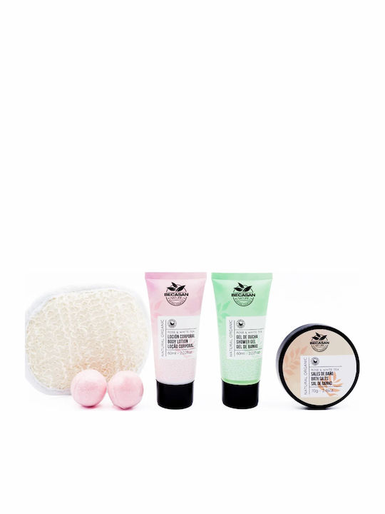 Becasan Natural Organics Box Set de Îngrijire pentru Hidratare și Curățarea Corpului 6 Bucăți
