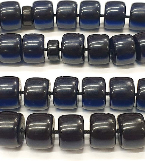 Roloi Komboloi Worry Beads with 33 Mastic Beads, 33 cm Long, Blue