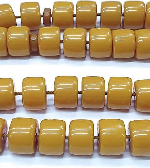 Roloi Komboloi Worry Beads with 33 Mastic Beads, 30 cm Long, Yellow