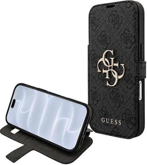 Case Iphone 18 Pro Iphone 17 Pro Guess Book 4g Metal Logo Black