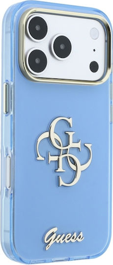 Калъф за iPhone 18 Pro iPhone 17 Pro – Guess Iml 4g Metal Script – Светлосиньо